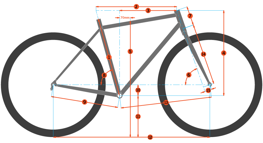 Kona Dew Plus Geometry Diagram